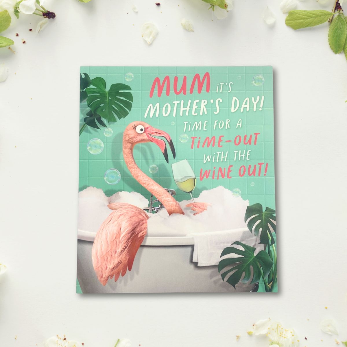 Mum Mother's Day Card - Pampered Flamingo