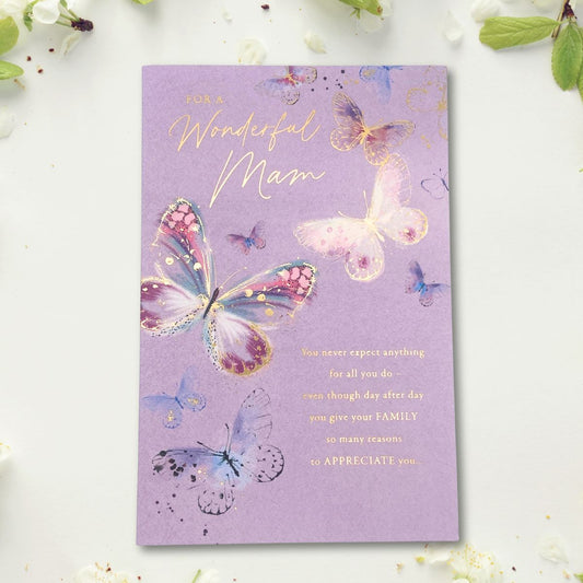 Mam Mother's Day Card - Butterflies