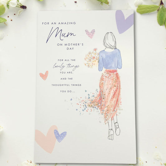 Mum Mother's Day Large Card - Flower Gift