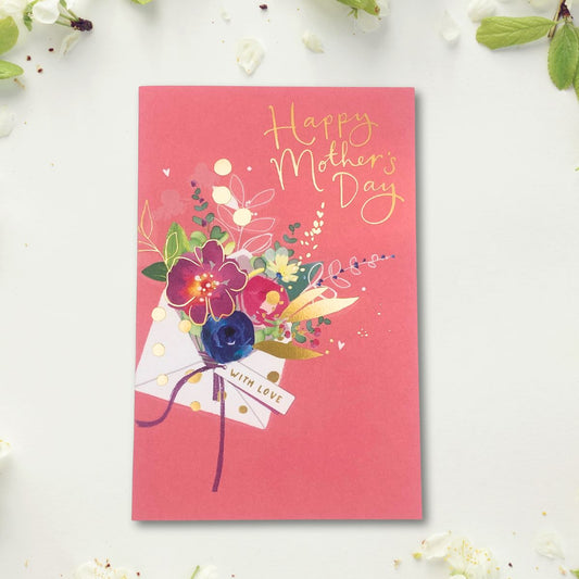 Open Mother's Day Card - Floral Envelope With Love