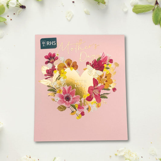 Open Mother's Day Card - RHS Heart Bouquet