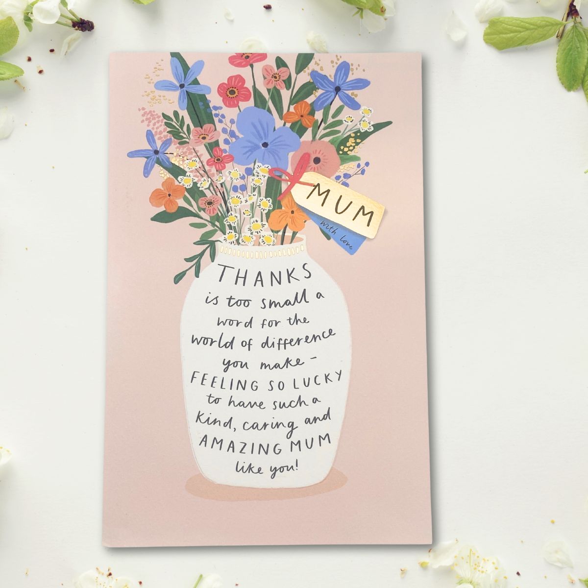 Mum Mother's Day Card - Vase Of Thanks