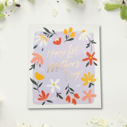 1st Mother's Day Card - Pretty Flowers