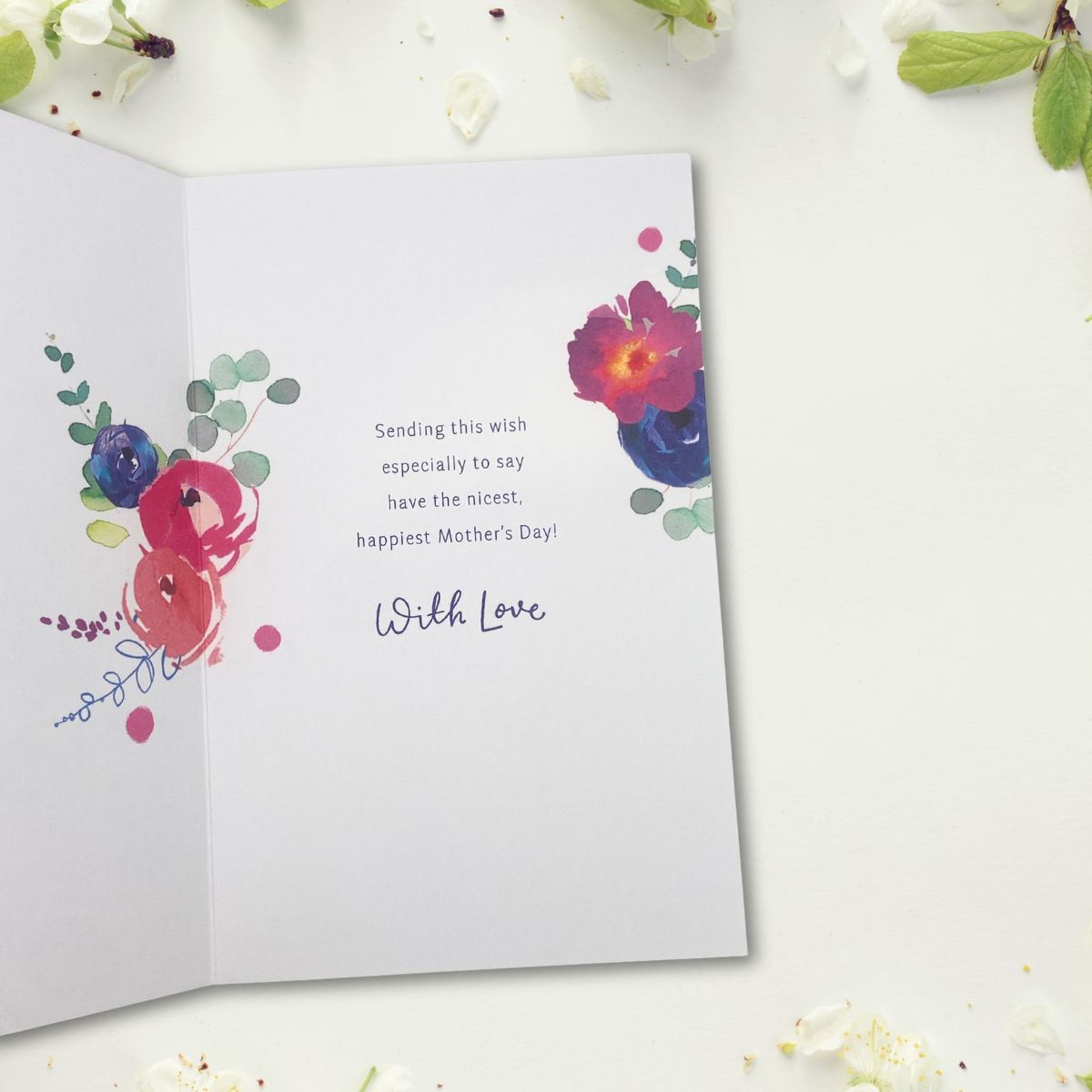 Open Mother's Day Card - Floral Envelope With Love