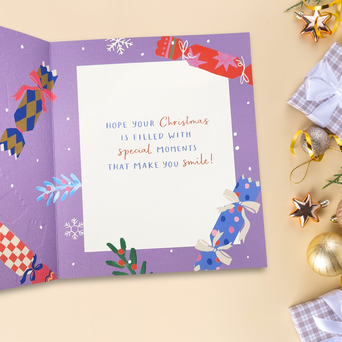 Daughter Christmas Card - Crackers