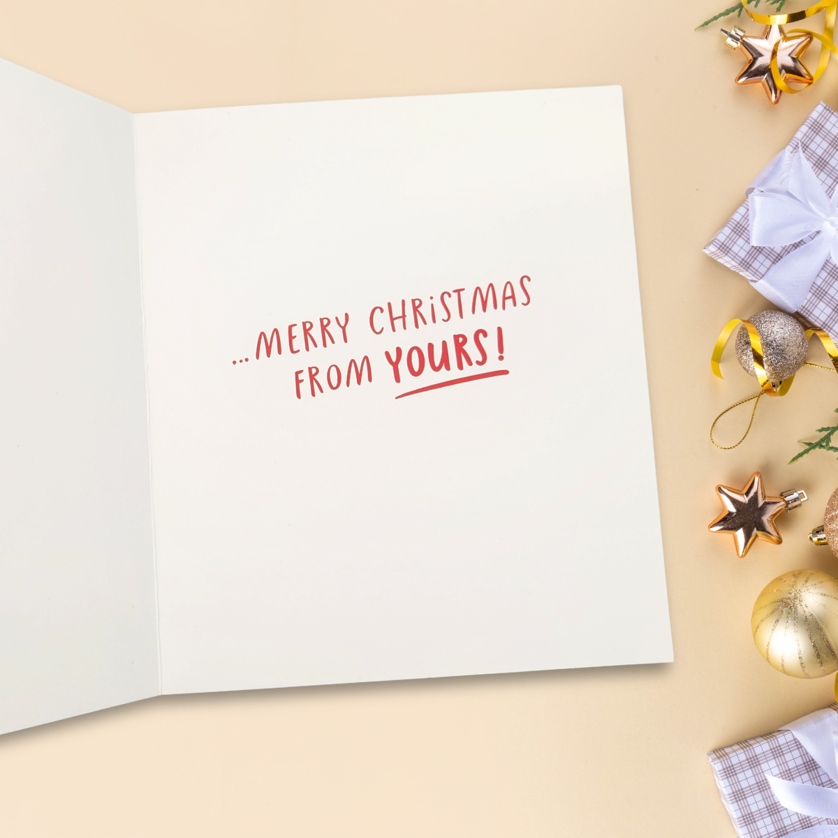 Uncle Christmas Card - Skiing Polar Bear