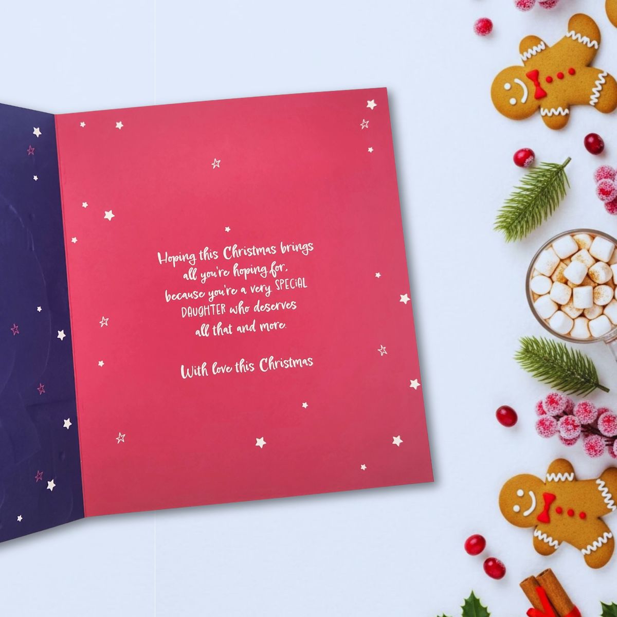 Daughter Christmas Card - Robin & Scarf