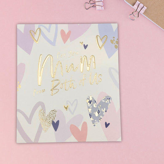 Mum Mother's Day Card From Both Of Us - Shower Of Hearts