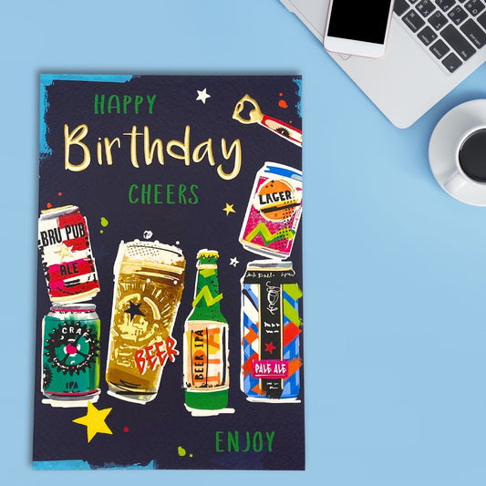 Signature Birthday Card - Cheers & Beers