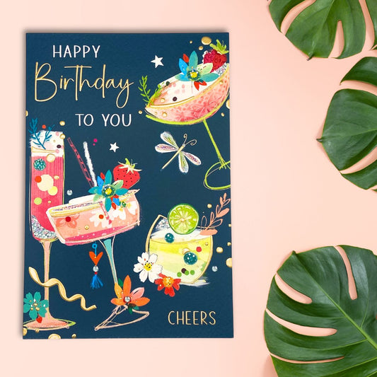 Signature Birthday Card - Cheers To You