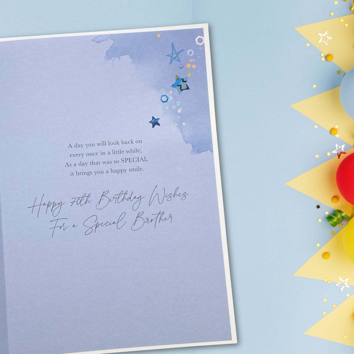 Brother 70th Birthday Card - Lumino Wine & Gifts