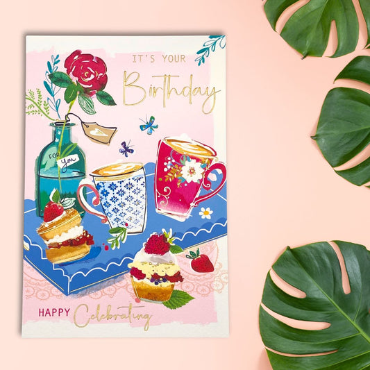 Signature Birthday Card - Tea & Scones