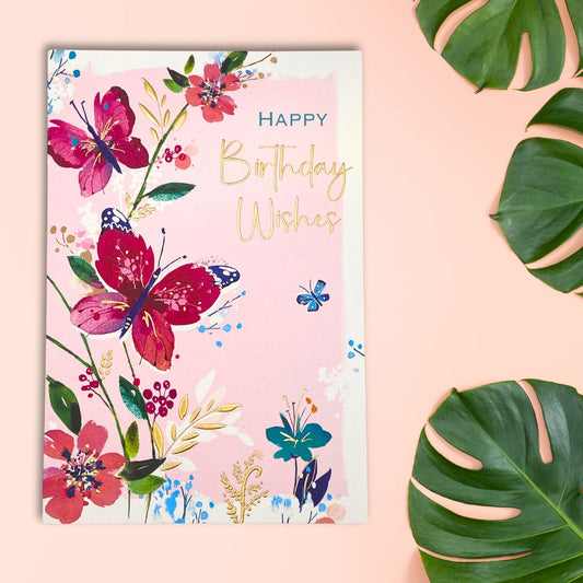Signature Birthday Card - Butterflies