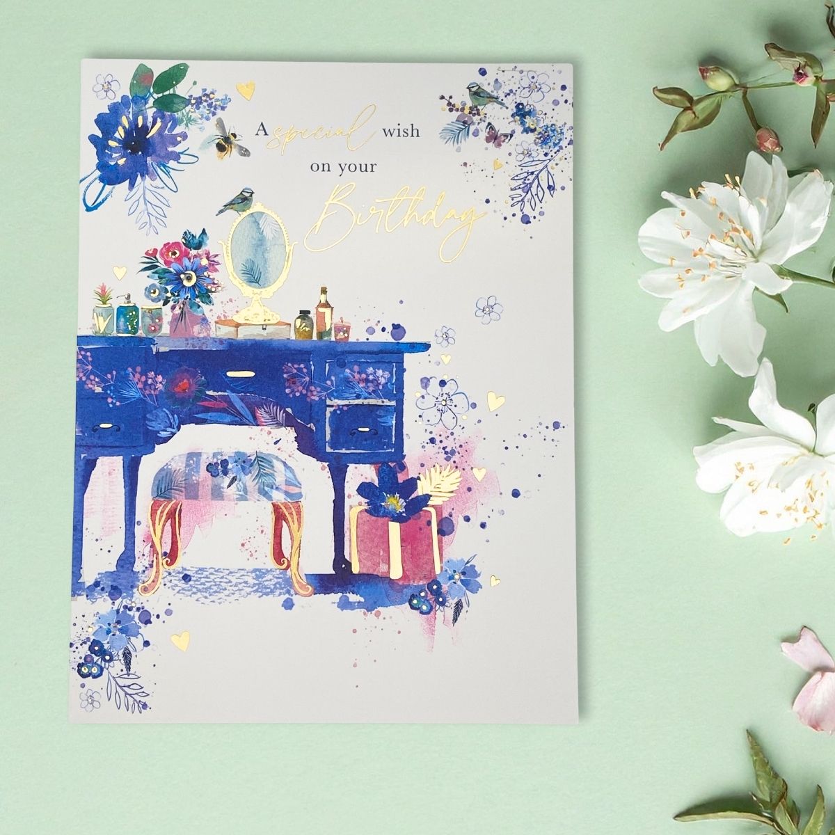 Traditionals Birthday Card - Birthday Dressing Table
