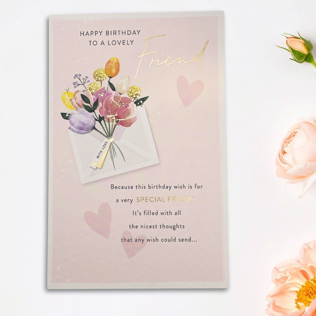 Friend Birthday Card - Floral Envelope