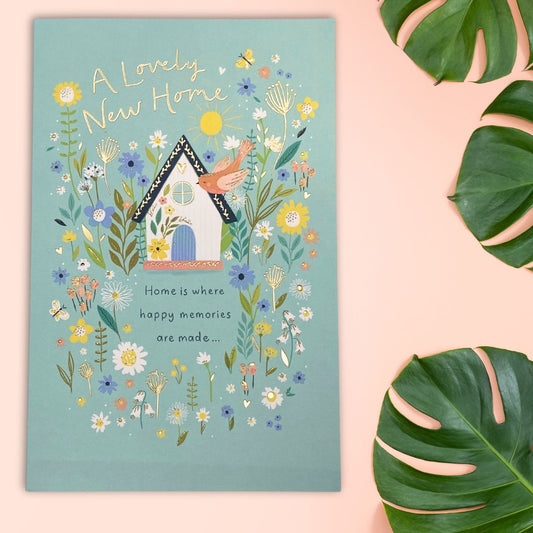 New Home Card - Happy Memories Birdhouse