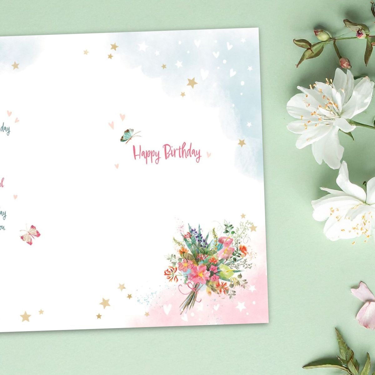 Daughter Birthday Card - Awash With Colour Flowers
