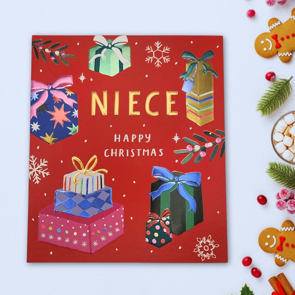 Niece Christmas Card - Gifts