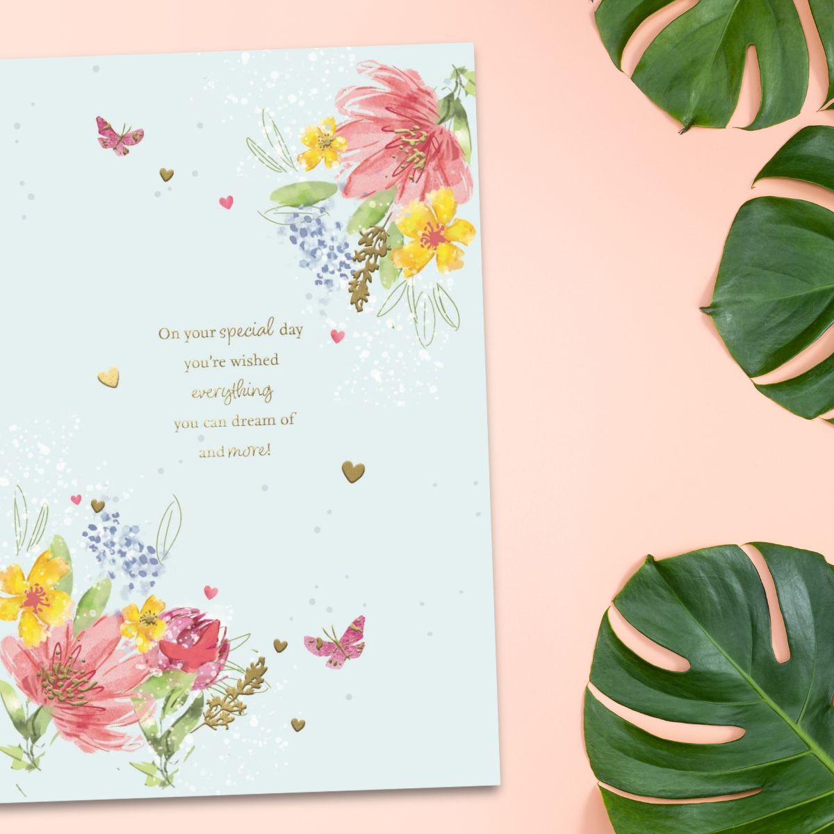 Granddaughter Birthday Card - Floral Heart