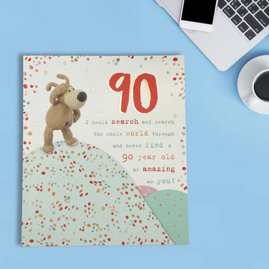 90th Birthday Card - Boofle Happy Birthday