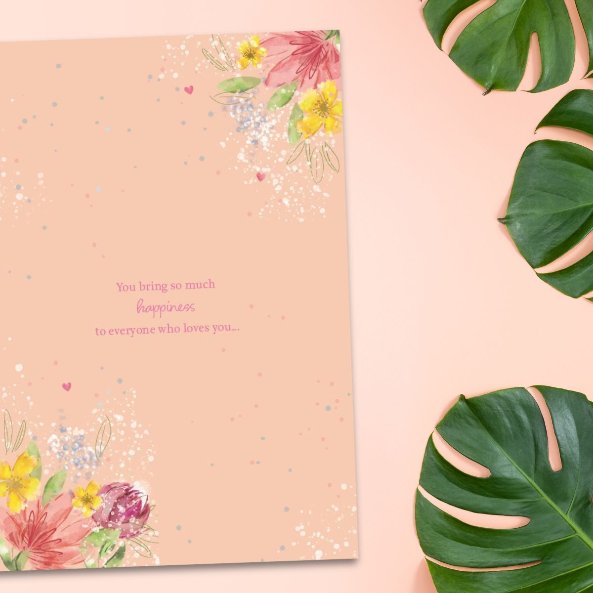 Granddaughter Birthday Card - Floral Heart