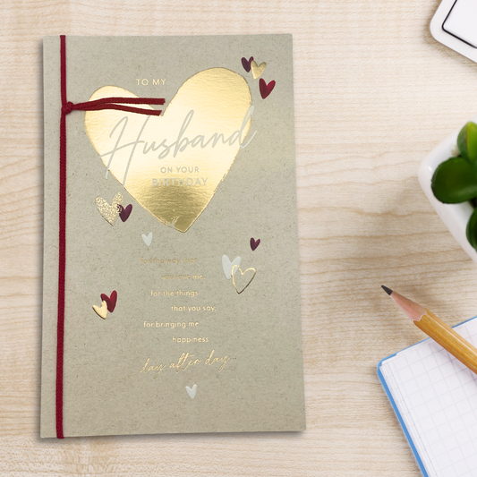 Husband Birthday Card - Thank You Large