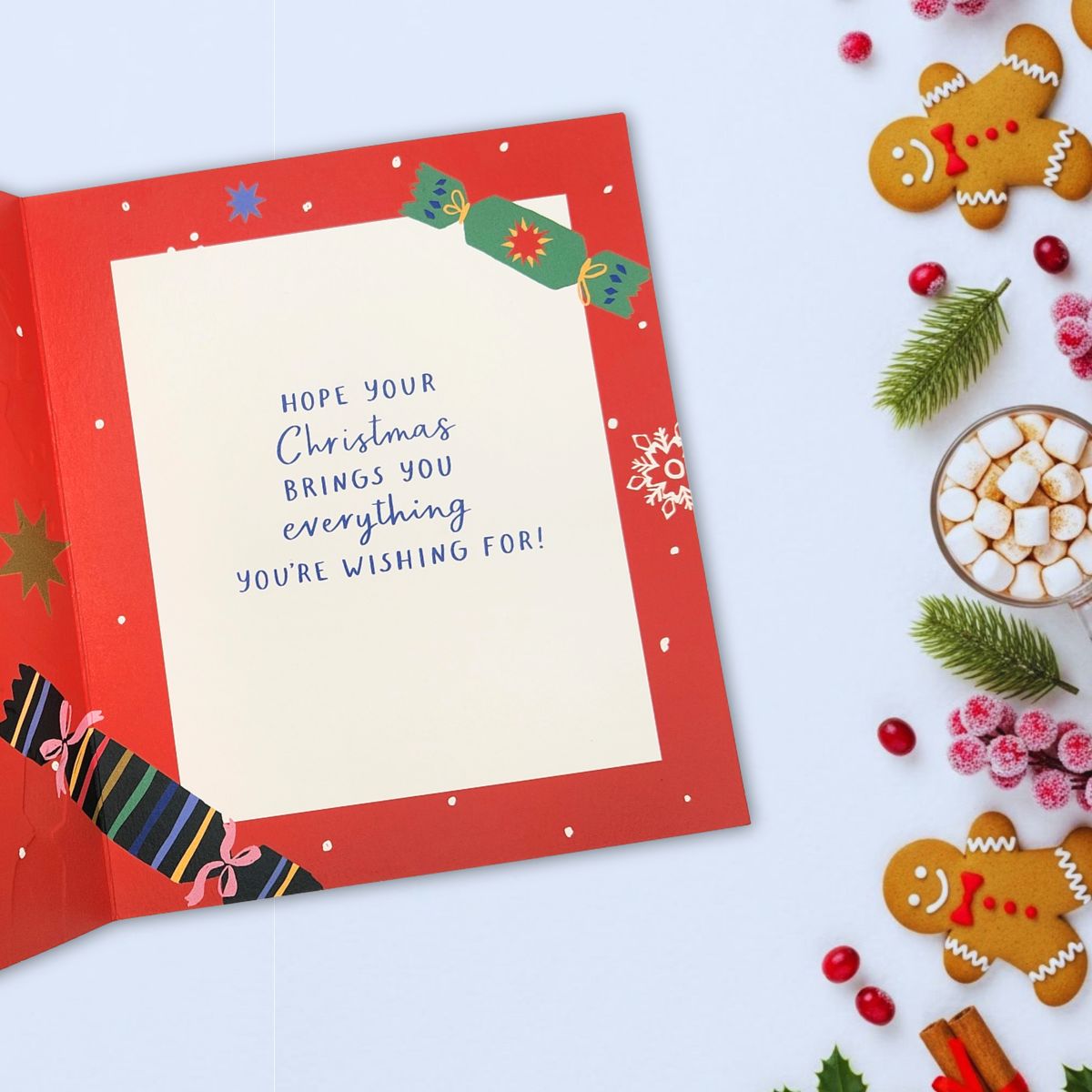 Cousin Christmas Card - Crackers