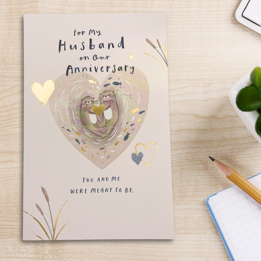 Husband Anniversary Card - Otterly In Love