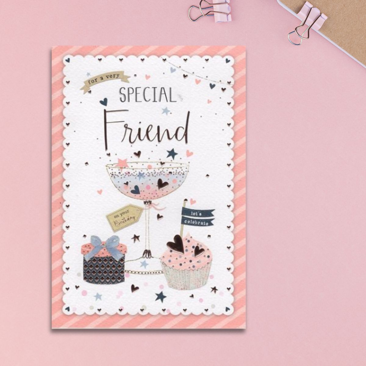 Friend Birthday Card - Cocktail & Cupcake