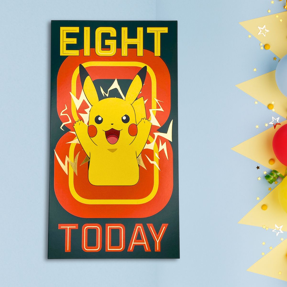 8th Birthday Card - Pokemon Pikachu