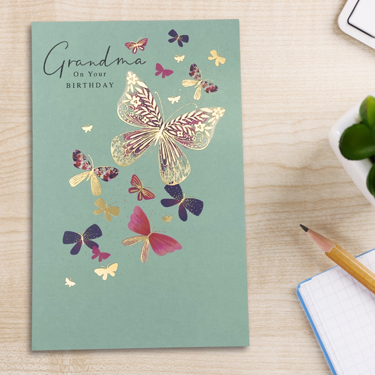 Grandma Birthday Card - Butterflies