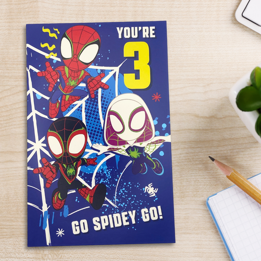 3rd Birthday Card - Marvel Spiderman