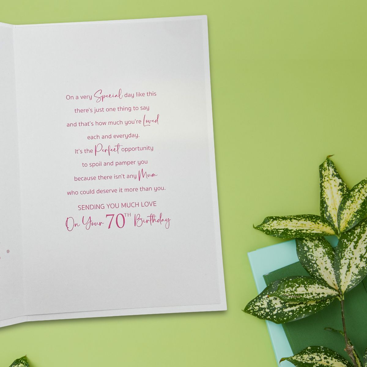 Mum 70th Birthday Card - Balloons, Gifts & Flowers