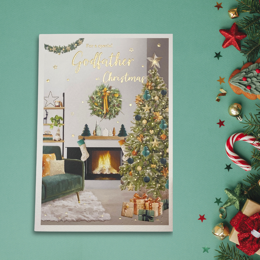 Godfather Christmas Card - Essence Tree Scene