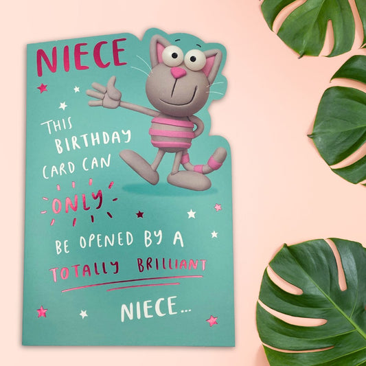 Niece Birthday Card - Crackers Totally Brilliant
