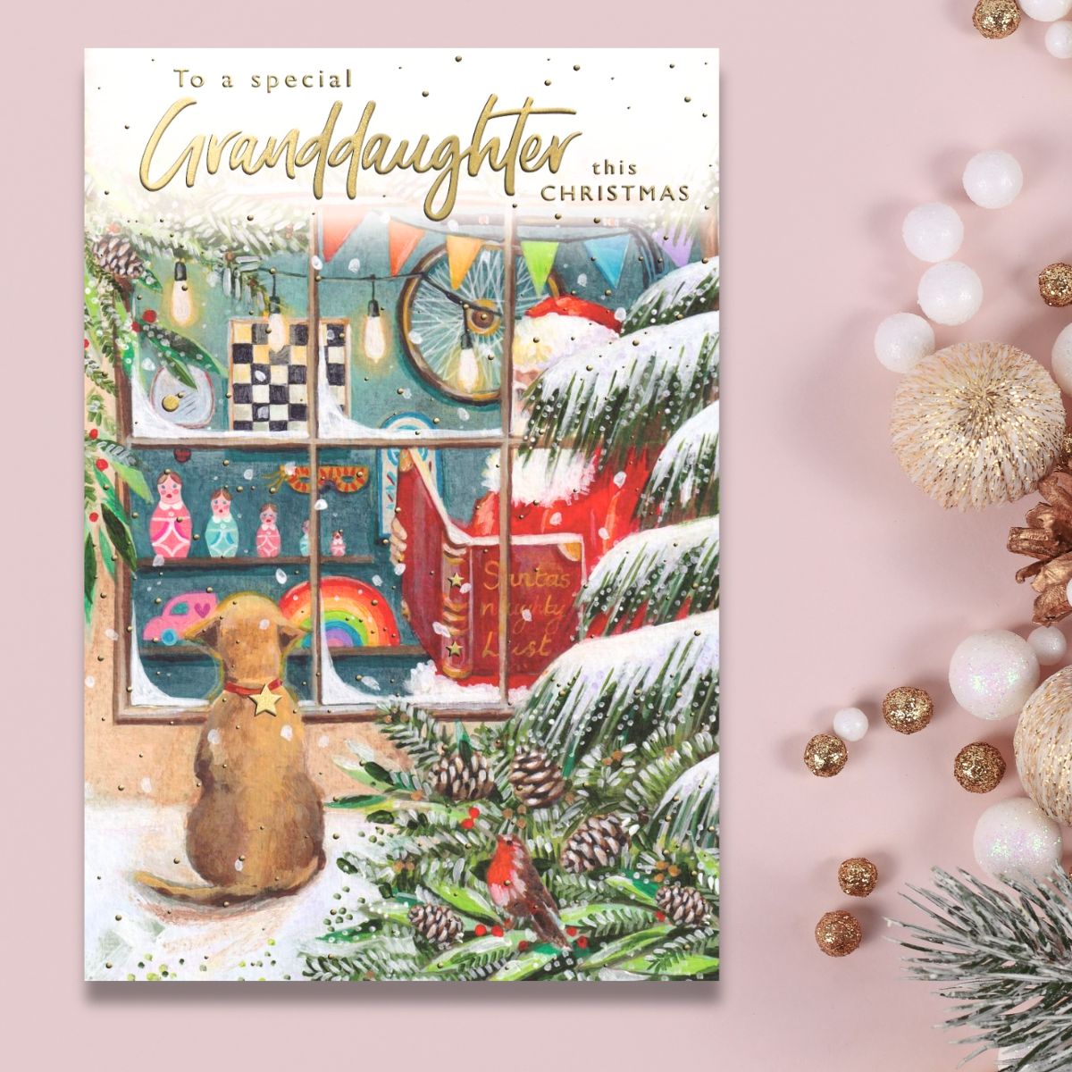 Granddaughter Christmas Card - Just For You