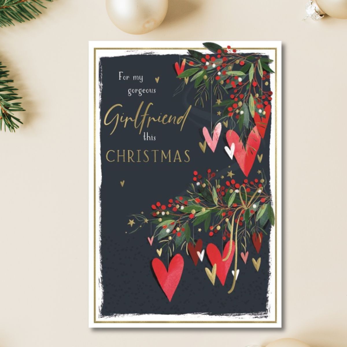 Girlfriend Christmas Card - Skylight