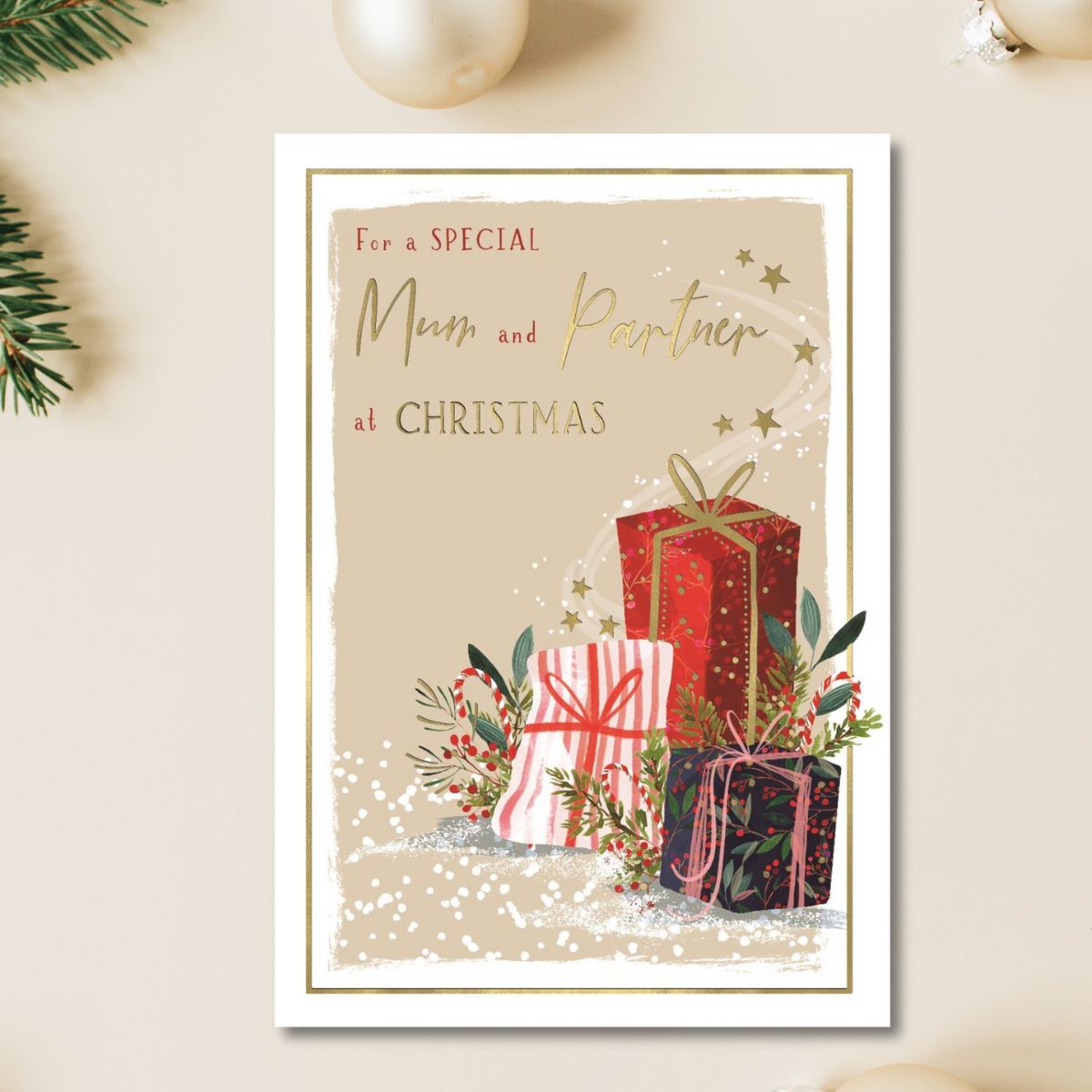 Mum & Partner Christmas Card - Skylight