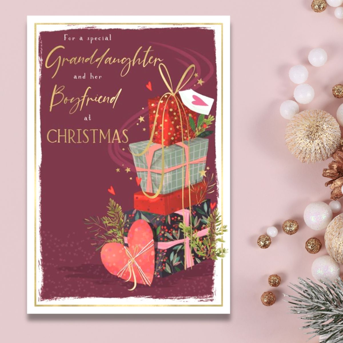 Granddaughter & Boyfriend Christmas Card - Skylight