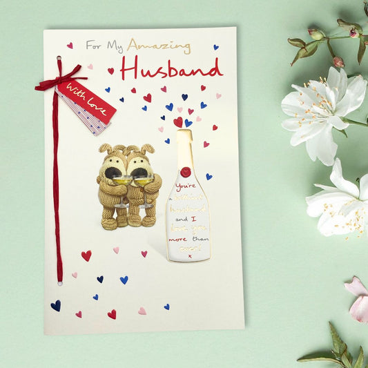 Husband Valentine's Day Large Card - Boofle Decoupage