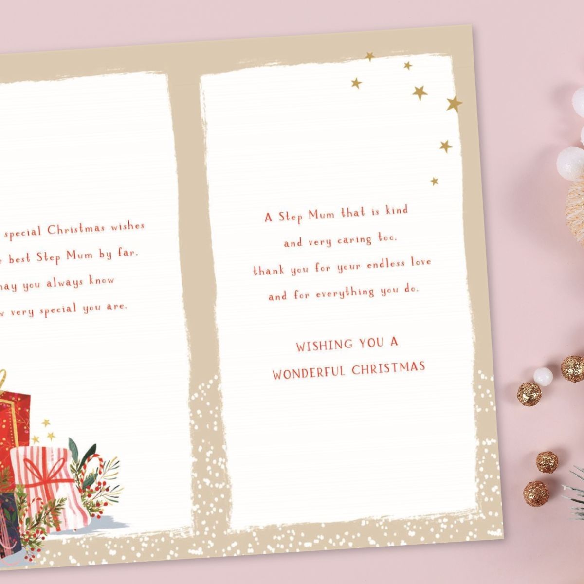 Step Mum Christmas Card - Skylight