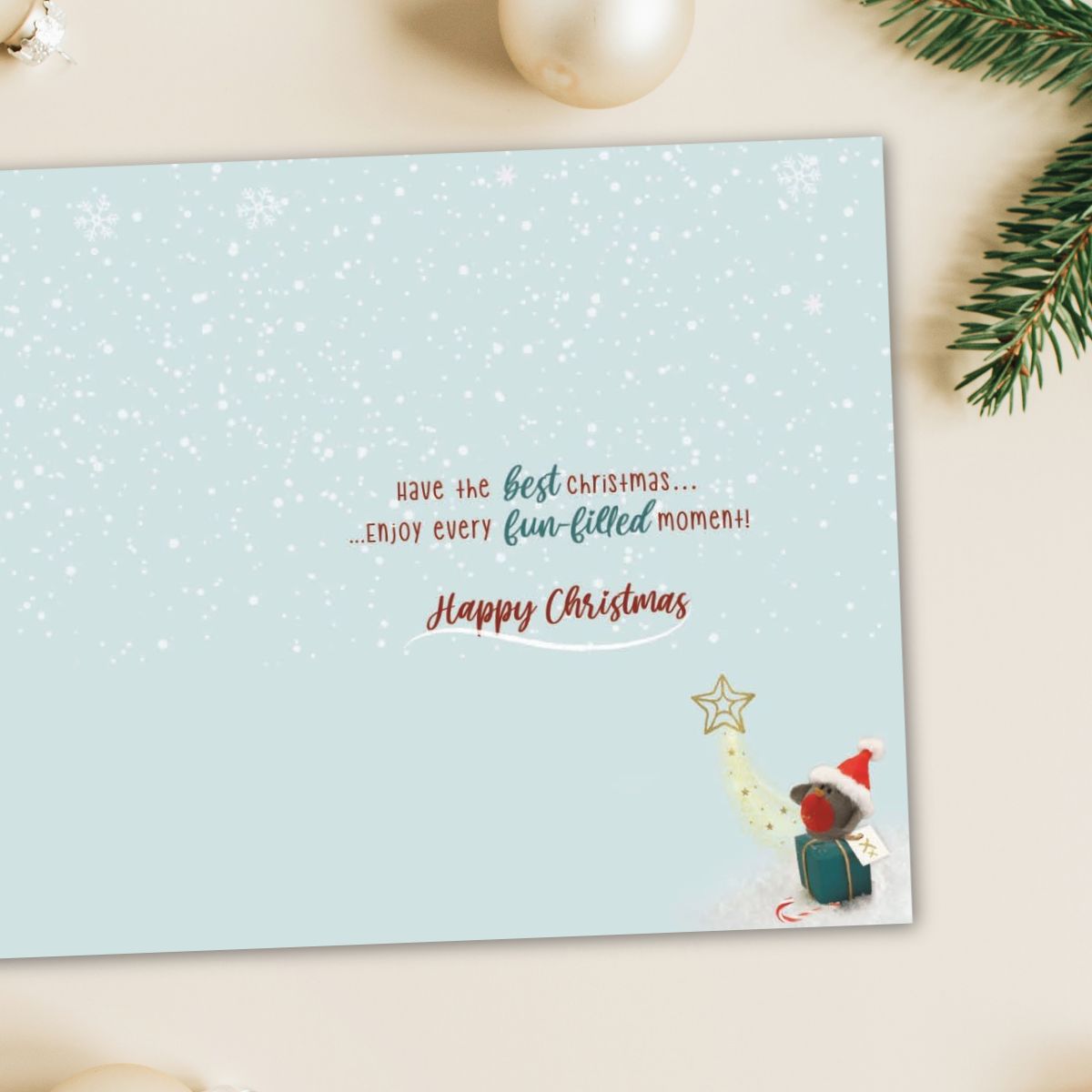 Nephew Christmas Card - Barley Bear