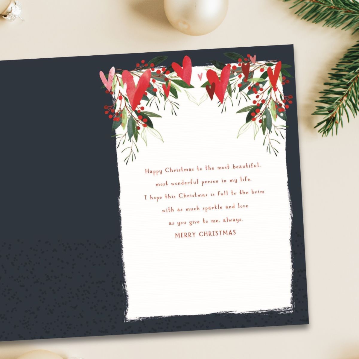 Girlfriend Christmas Card - Skylight