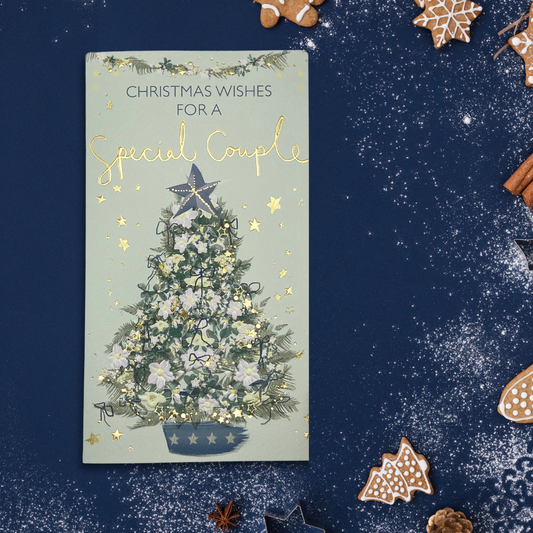 Special Couple Christmas Card - Make Your Wish Tree