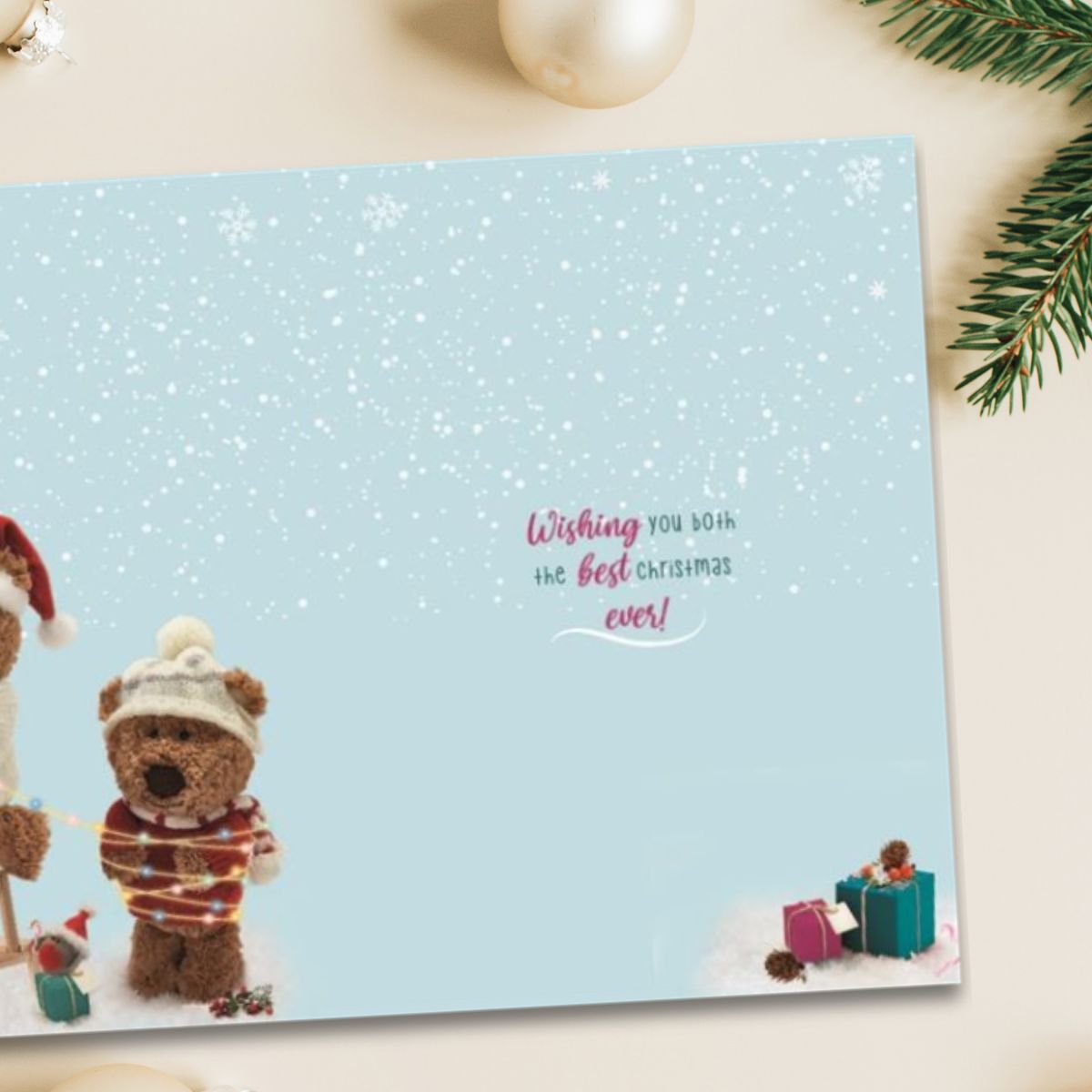 Special Couple Christmas Card - Barley Bear