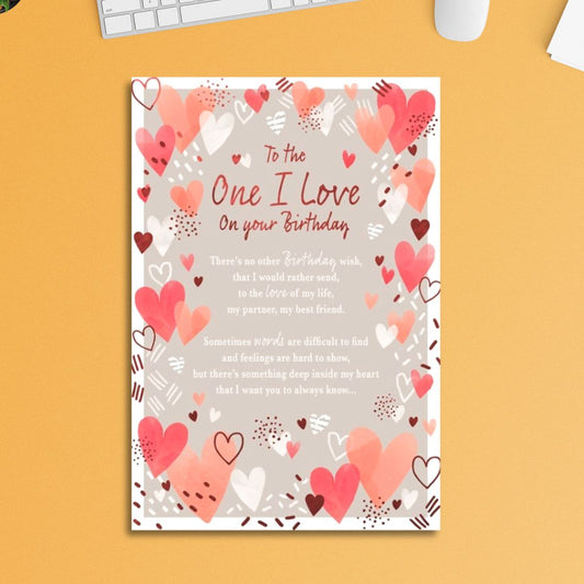 One I Love Birthday Card - Most Especially For You