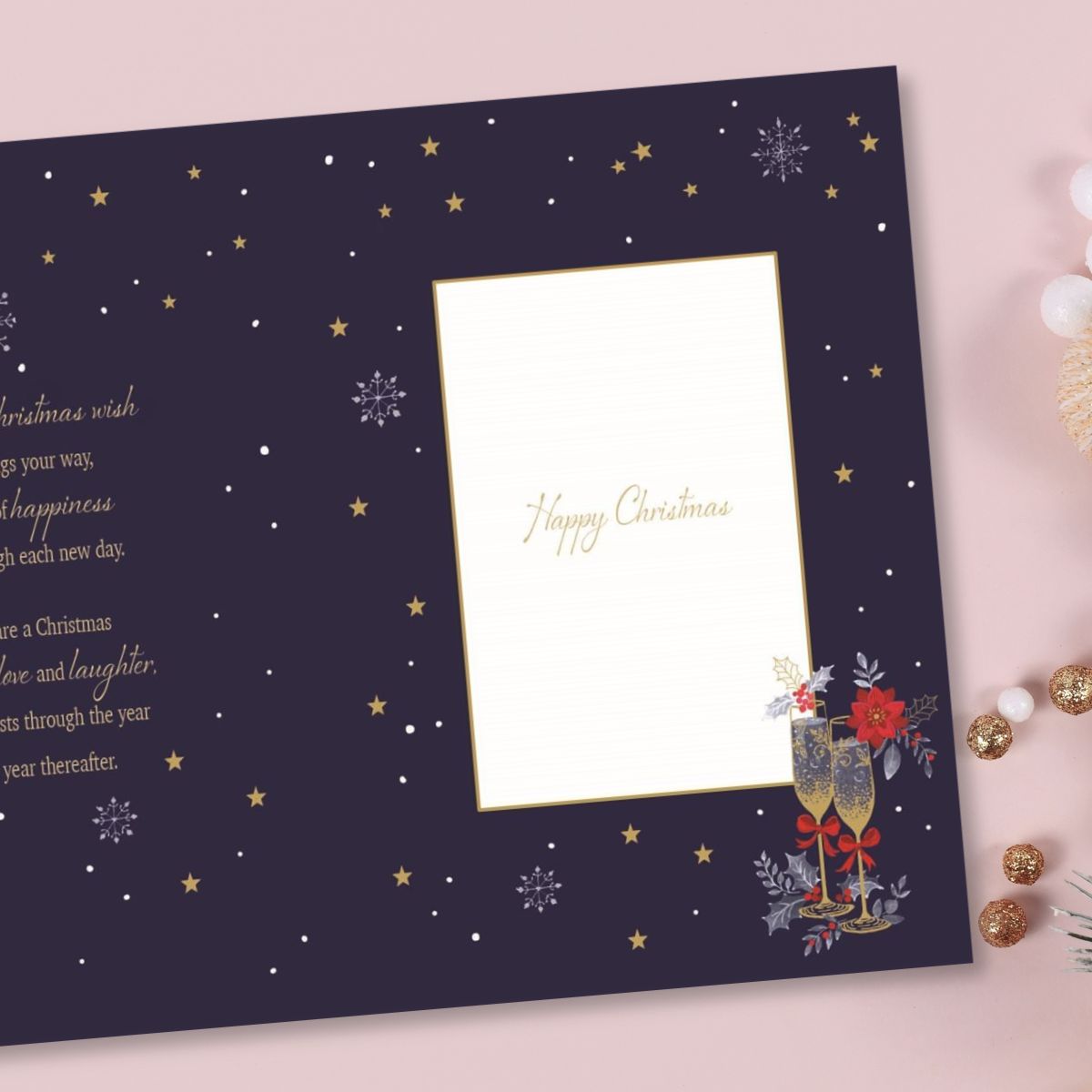 Granddaughter & Fiancé Christmas Card - Moonstone