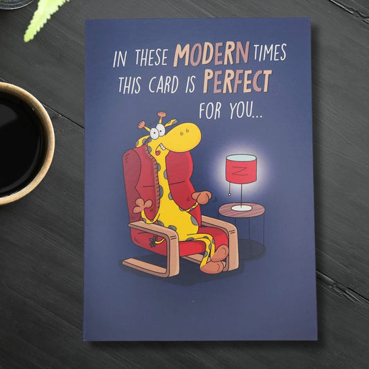 Funny Birthday Card - Giggles Modern Times