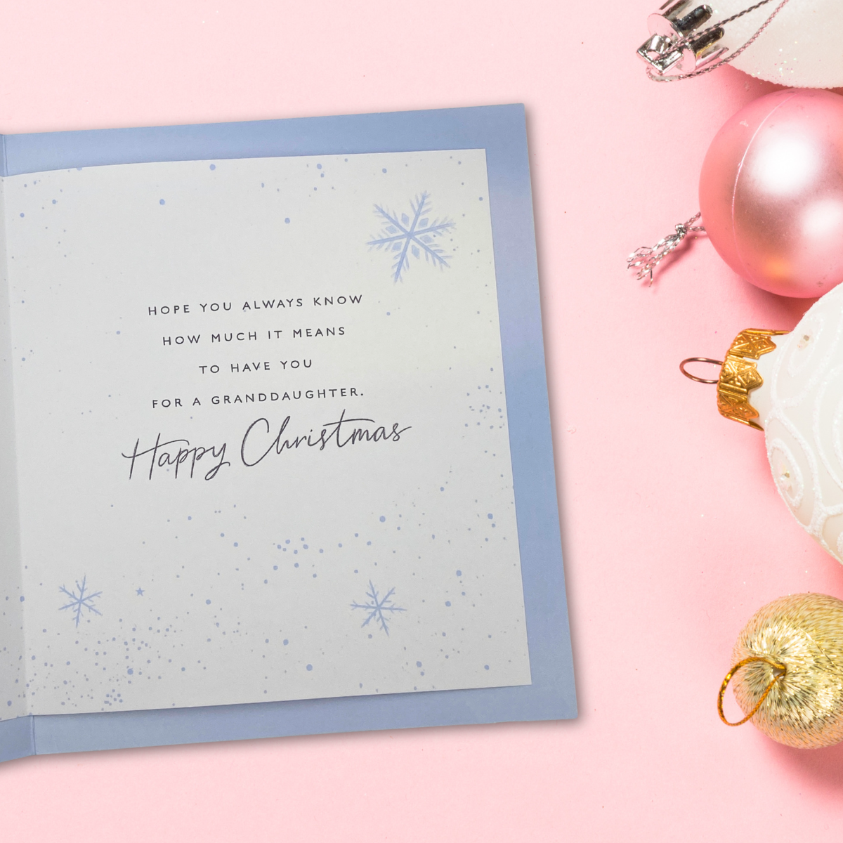 Granddaughter Christmas Card - Girl Bearing Gifts