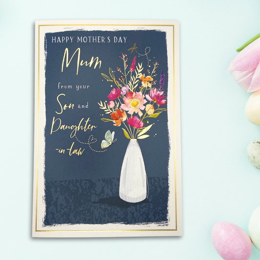 Mum From Your Son & Daughter-In-Law Mother's Day Card - Skylight Vase